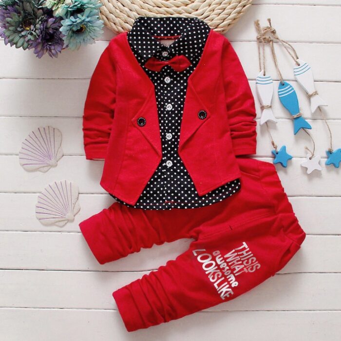 1743857921767.jpg Baby boy formal outfit set toddler boy suit set with blazer polka dot shirt and pants for weddings birthdays and parties