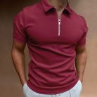 Men’s casual short sleeve digital print polo shirt stylish fashion top