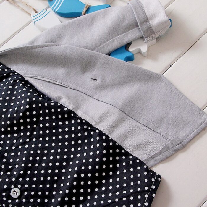 4196413308225.jpg Baby boy formal outfit set toddler boy suit set with blazer polka dot shirt and pants for weddings birthdays and parties
