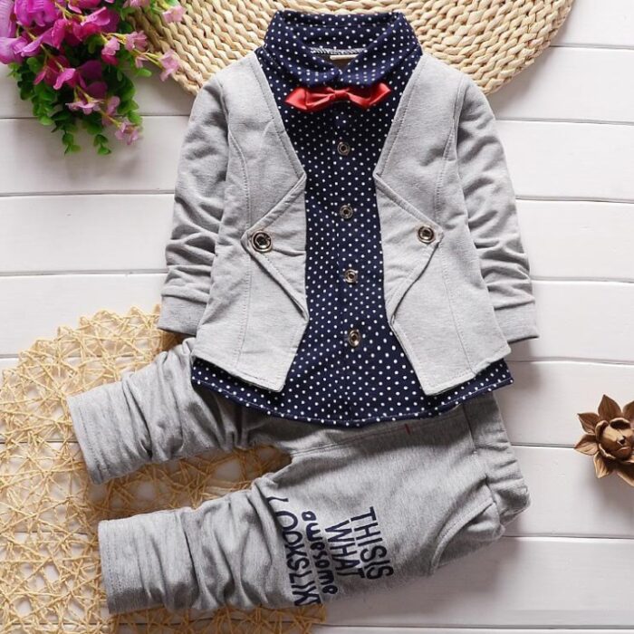 505465530147.jpg Baby boy formal outfit set toddler boy suit set with blazer polka dot shirt and pants for weddings birthdays and parties