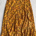 Printed ruffled maxi skirt with side slit design, lightweight and flowy summer skirt for women in casual boho style
