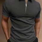 Men’s casual short sleeve digital print polo shirt stylish fashion top