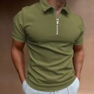 Men’s casual short sleeve digital print polo shirt stylish fashion top