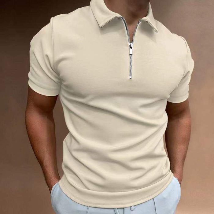 Men’s casual short sleeve digital print polo shirt stylish fashion top