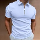 Men’s casual short sleeve digital print polo shirt stylish fashion top